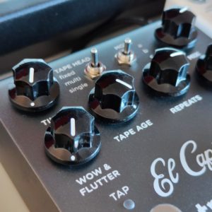 close up view of strymon el capistan pedal